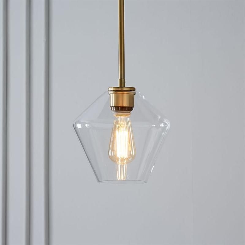 Post Modern Linear Pendant Light Diamond Shape Konstanz Elegant Clear Glass Pendant Lamp (WH-AP-302)