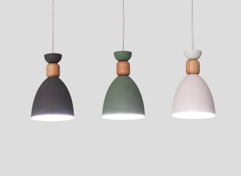 Nordic Personality Restaurant Three-Head Macaron Hanging Pendant Lamps