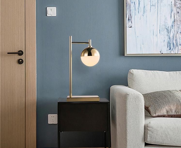 Modern Table Lamp Metal with USB Sockets