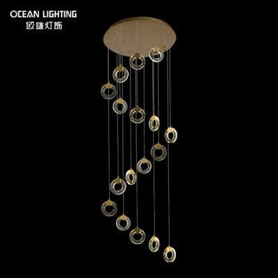 Golden Indoor Lighting Warm Metal Crystal 16*3W Pendant Lamp