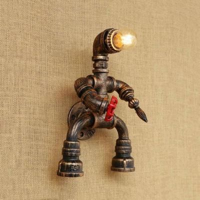 Steam Punk Wall Lamp Creative Restaurant Hall Corridor Stair Iron Robot Wall Light (WH-VR-43)