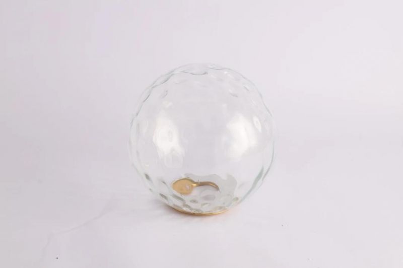 Hotsale Metal Glass Transparent Single Ball Hanging Lamp Round Iron Chandelier Ceiling Light E27 Indoor Pendant Light