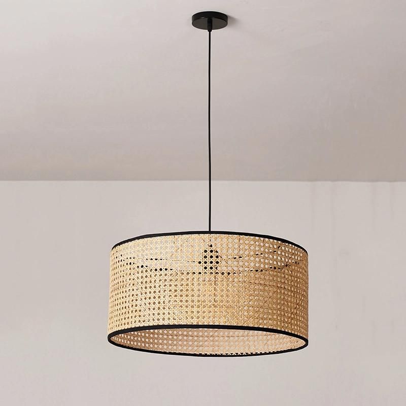 Japanese Pendant Light Modern Rattan Pendant Light for Living Room Dining Room Tatami Lamp Suspension Lamp (WH-AP-188)