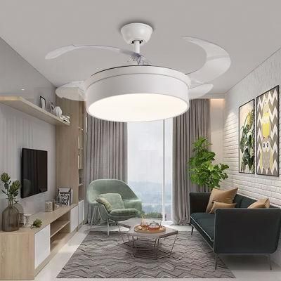 Dafangzhou 72W Lighting Chrome Ceiling Fan with Light Reversible Blades Chandelier Fan with Remote for Room Living Room Fancy Ceiling Lights