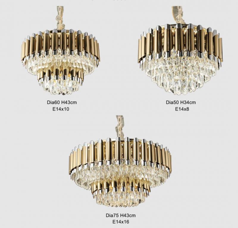 Home Ceiling Lighting Csytal Pandant Lamp Chandelier for House Om88578-400