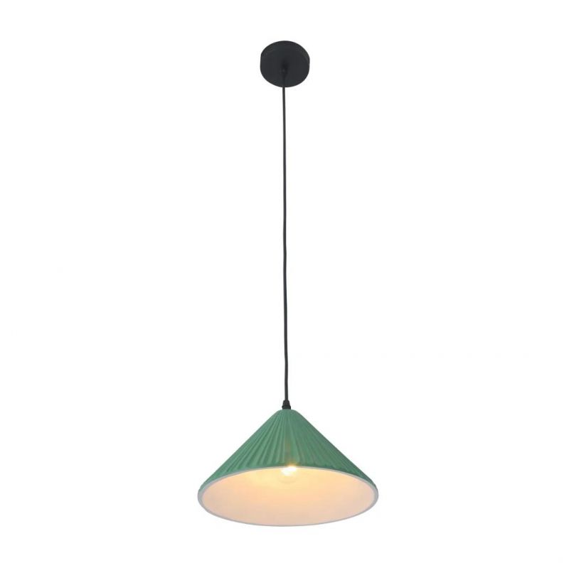 Nordic Green Black White Metal Hanging Light Pendant Light for Kitchen Island, Dining Room, Bedroom, Bathroom