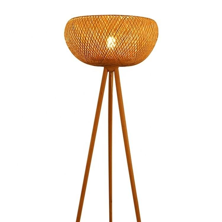 Weaving Rattan Wicker Bamboo Floor Lamp for Living Room Minimalist Light (WH-WFL-16)