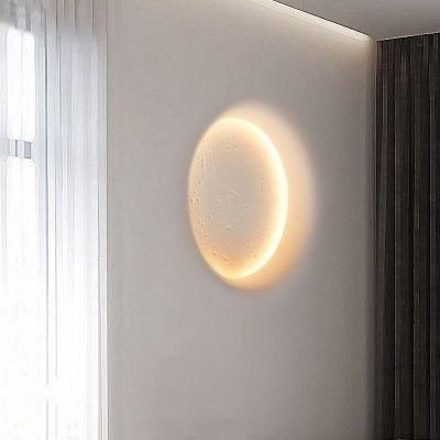 Moon Gypsum Lampa Embedded Creative Bedroom Living Room No Main Lamp Background Wall Decorative Lamp Art Wall Painting Wall Lamp