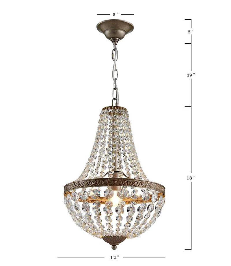LED Simple Decorative Light European-Style Hotel Lobby Living Room Crystal Ceiling Lamp