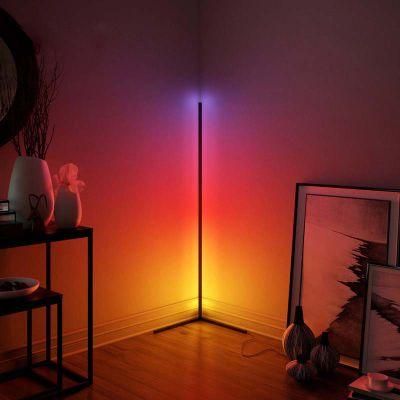 Decorative Interior WiFi Colour Changing Rainbow Sunset Projection Living Room Stand RGB Tripod Standing Lamps LED Shelf Corner Floor Lamp