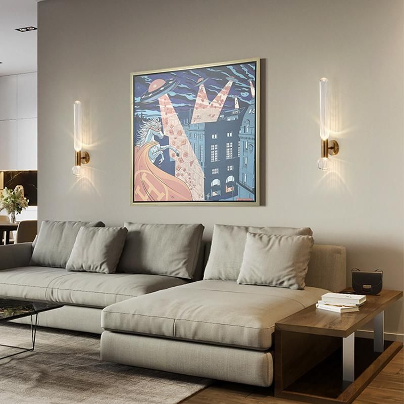 American Living Room Background Wall Glass Art Light Bedroom Bedside Corridor Wall Lamp