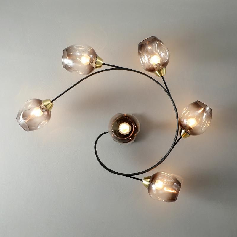 LED Vintage Ceiling Lamp Glass Ceiling Lamp Living Dining Room Kitchen Retro Chandelier (WH-LA-27)