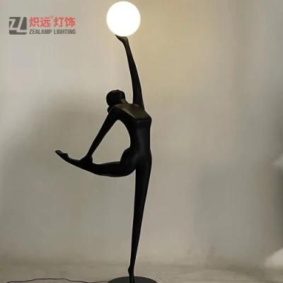 Shopping Mall Abstract Floor Lamp Resin Art Lighting