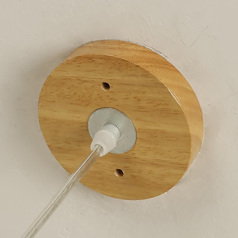 Wooden Whale Design Chandelier Restaurant Dining Room Pendant Lamp Light