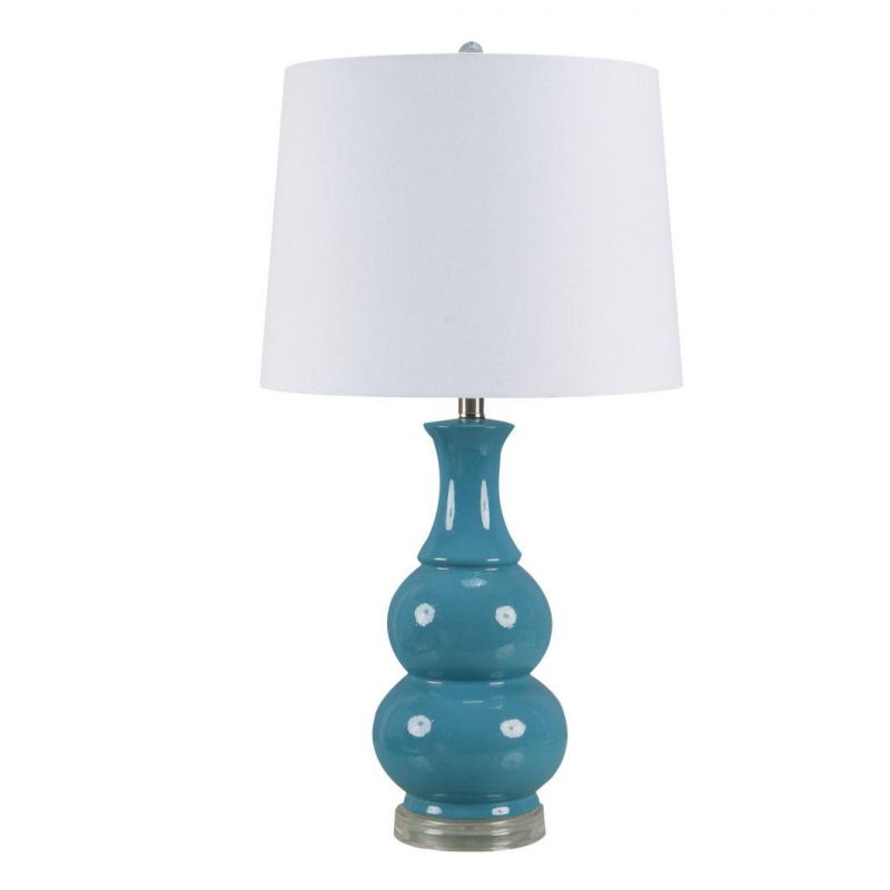 Custom Wholesale Multicolor Gourd Shape Retro Design Base Exquisite Indoor Lighting Table Lamp Ceramic