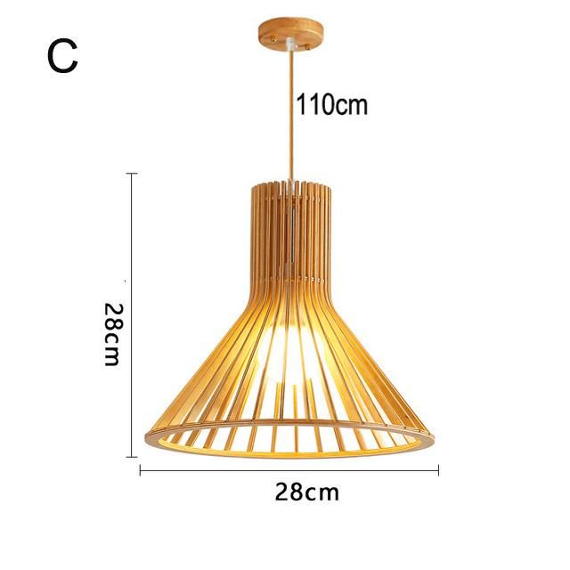 Modern Hand Made Retro Wooden Pendant Lights Japan Style Tea Room Secto Octo 4241 Pendant Lamp Droplight (WH-WP-41)