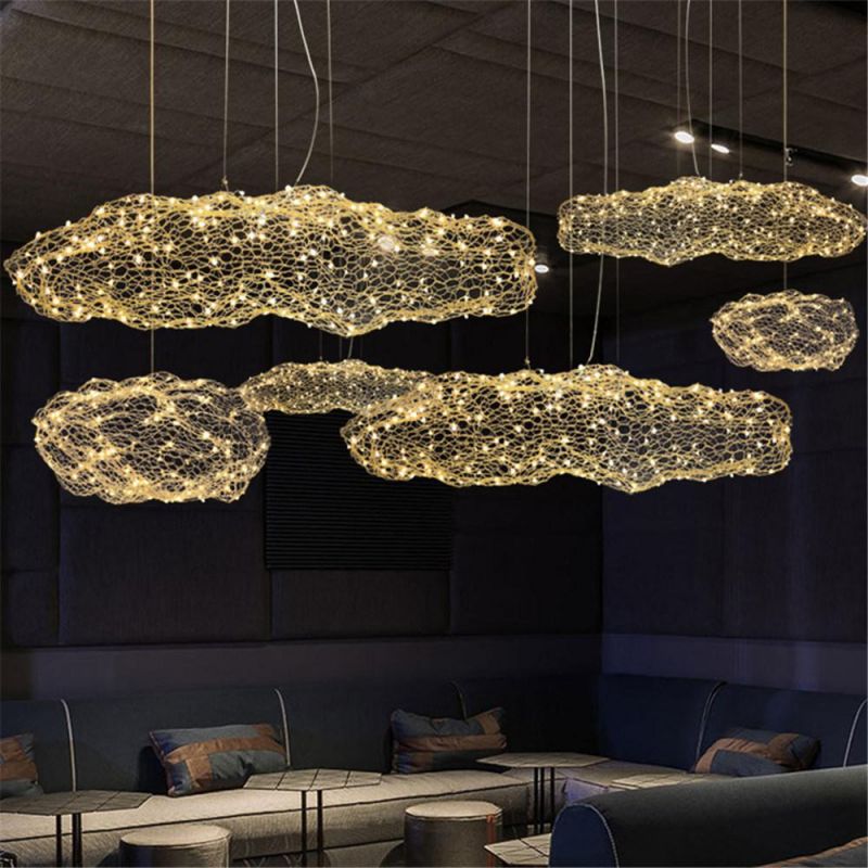 Modern Creative Cloud Light Fixtures LED Pendant Lamp Starry Personality Hotel Restaurant Bar Designer Firefly Moderne Lustre