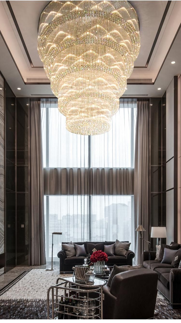 Luxury Modern Style Decoration Commercial Center Banquet Hall Custom LED Chandelier Lamp