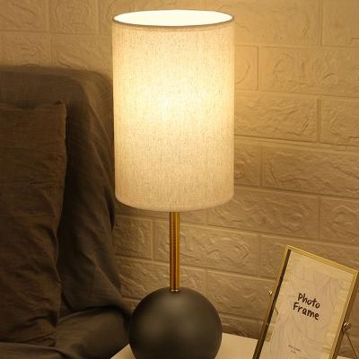Cylindrical Lampshape Ball Vintage Style Bedroom Bedside Nightstand Lamps Light