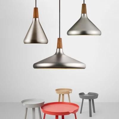 Kitchen and Bar 1 Light Mini Modern Chandelier Hanging Lamp with Brushed Nickel/ Rose Brass Metal Shade