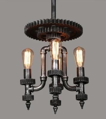 Retro Industrial Gear Pendant Light