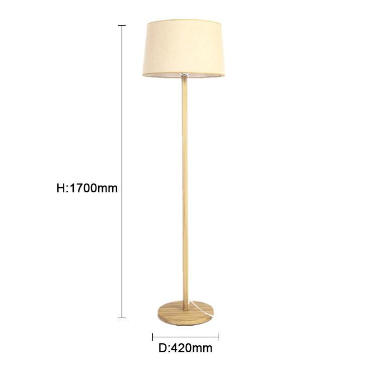 Modern Bedroom Wooden Column Floor Standing Lamp for Living Room