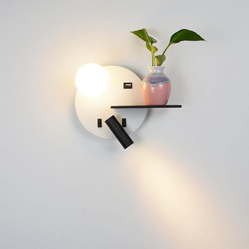 LED Wall Light with Switch USB LED Reading Wall Mounted Bedside Reading Lights (WH-OR-120)