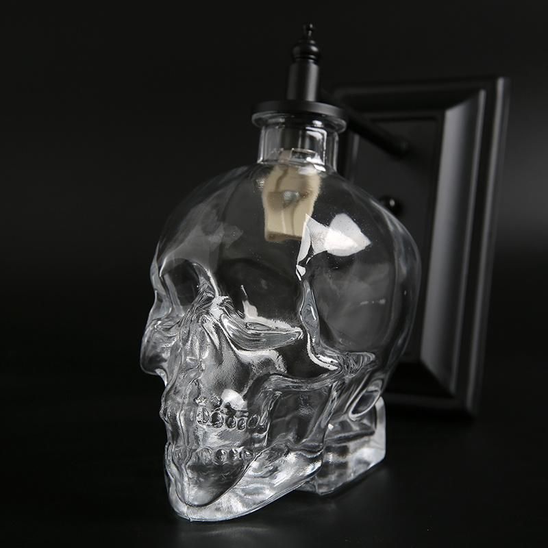 Industrial Vintage Wall Lamp Glass Lamp Shape for Living Room Bedroom Nordic Home Decor Creative Skull Wall Lights (WH-VR-55)