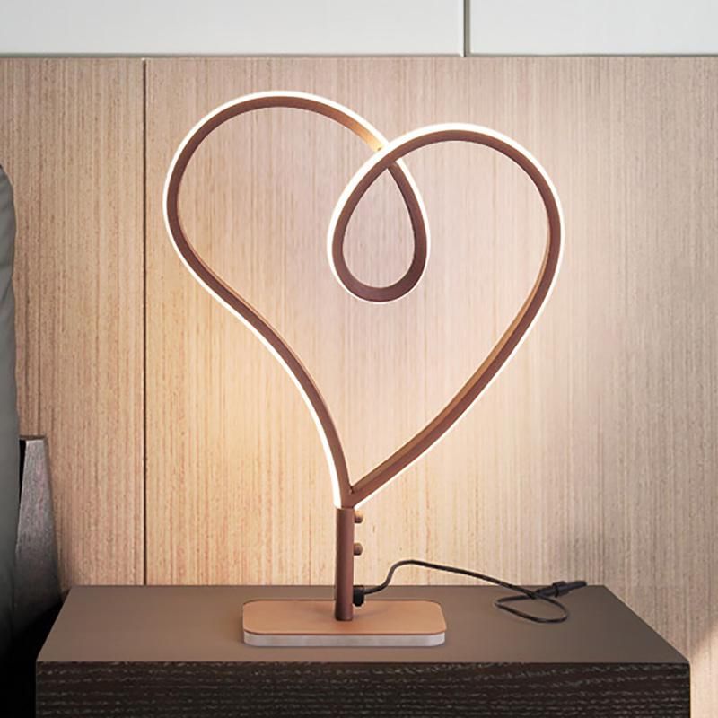 Heart-Shaped Romantic Table Lamp Bedside Lamp Nightstand Lamp Desk Lamp