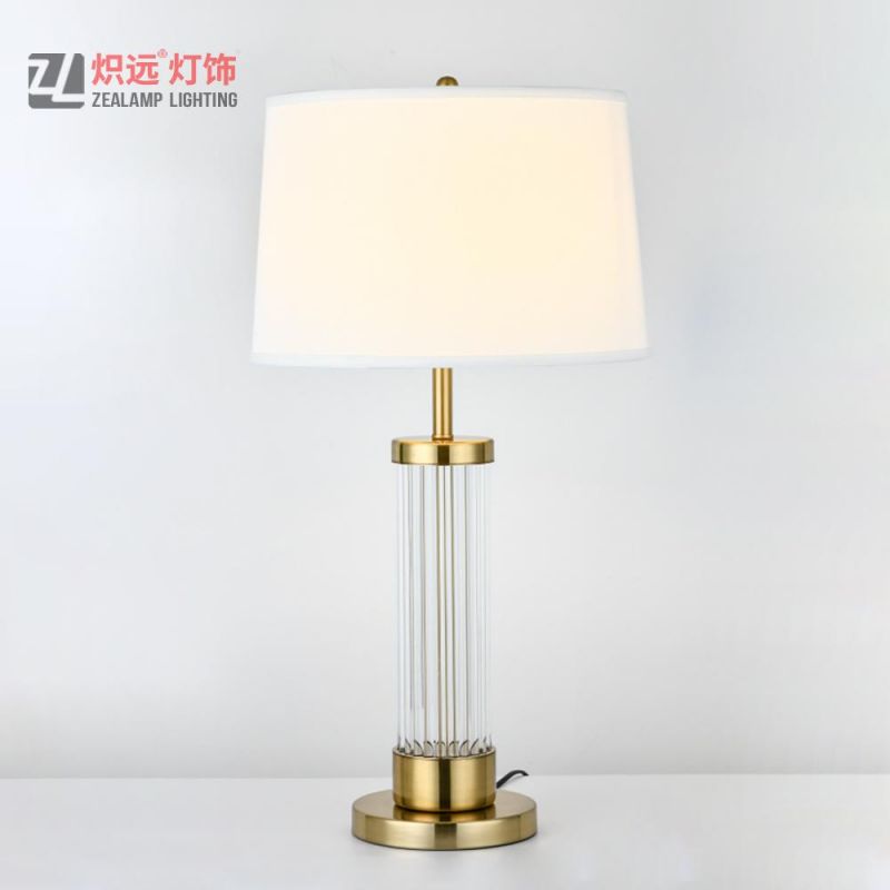 Modern Design Hotel Decorative Bedside Glass Table Lamp