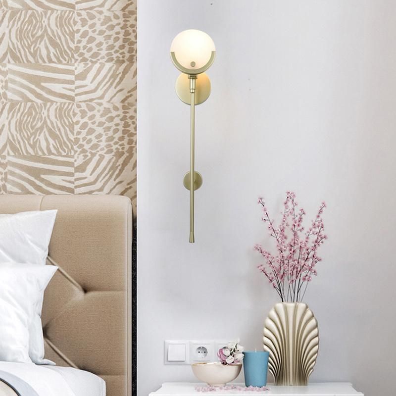 Postmodern Simple Living Room Wall Lamp Hotel Background Wall Marble Bedroom Bedside Light