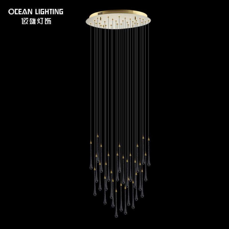 Indoor Water Drop Warm Lighting 3000K Metal Crystal 29*3W Chandelier