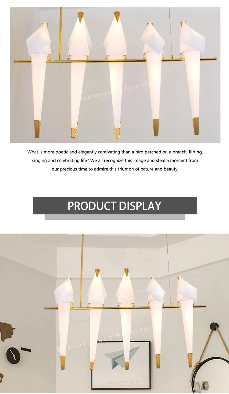 Nordic Paper Crane Pendant Lamp for Home Decor