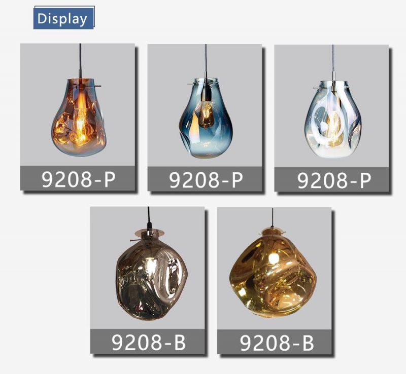 Clear/Amber/Gold/Smoky/Gold/Silver/Copper Glass Popular Sale Pendant Lights