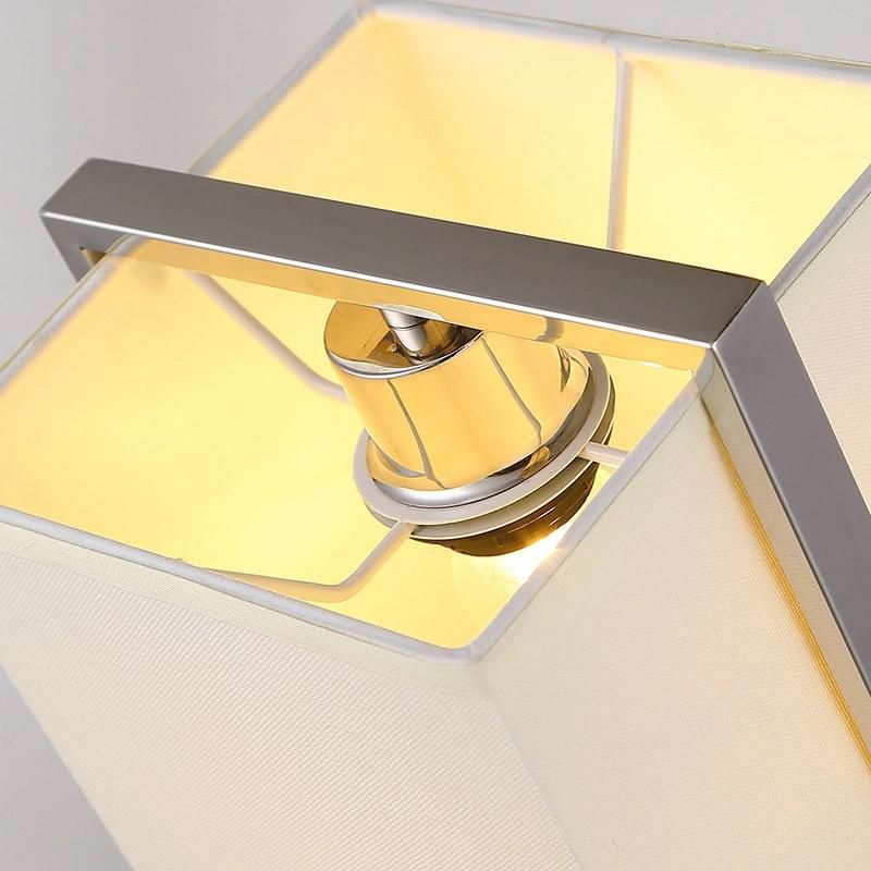 Wholesale Simple Modern Design Stainless Steel Nickel Hotel Bedside Light Table Lamp