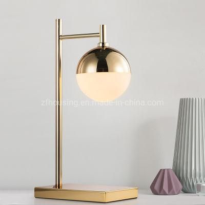 Building Materials Decoration Luxurious Golden Metal Ball LED Table Lamp for Hall, Lounge, Sitting Room Zf-Cl-029
