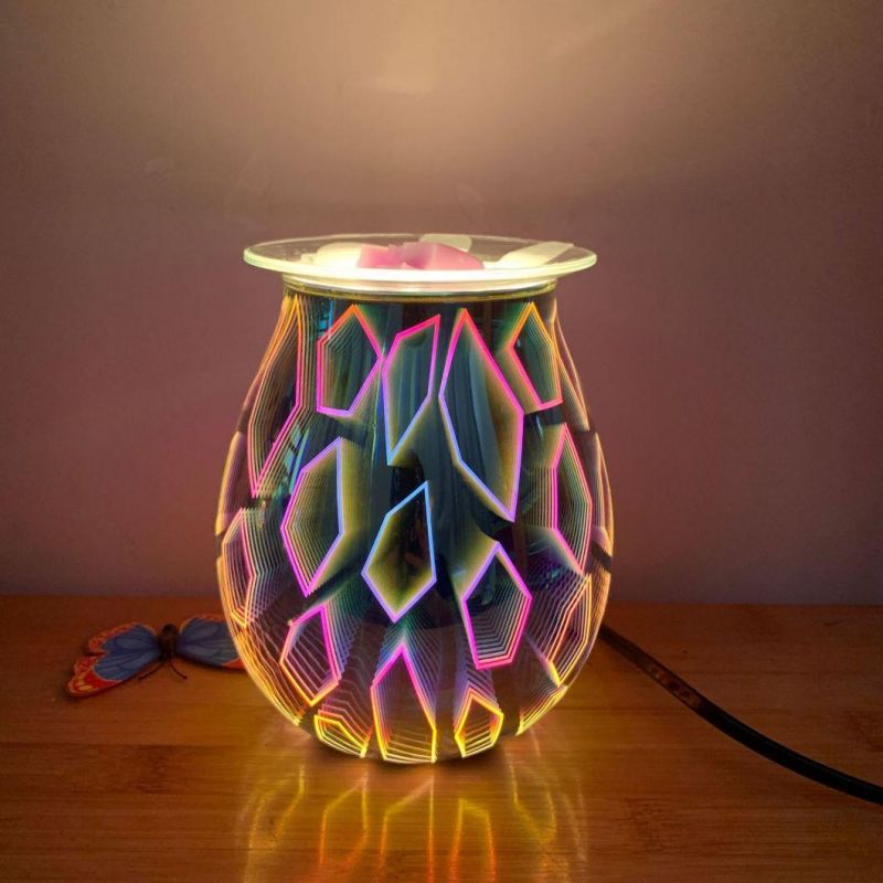 Ultrasonic Glass Aromatherapy Diffuser Humidifier 3D Firework Effect
