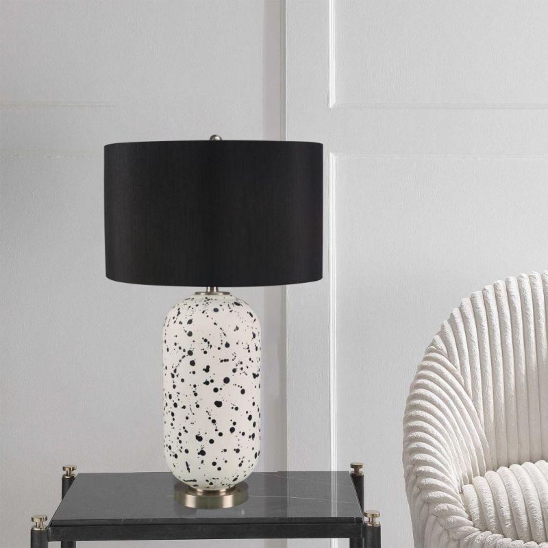 Stone Speckled Base Natural Stylish Indoor Table Lamp