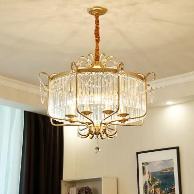 Victorian Crystal Pendant Light Kitchen Dining Room Gold Pendant Lamp (WH-AP-102)