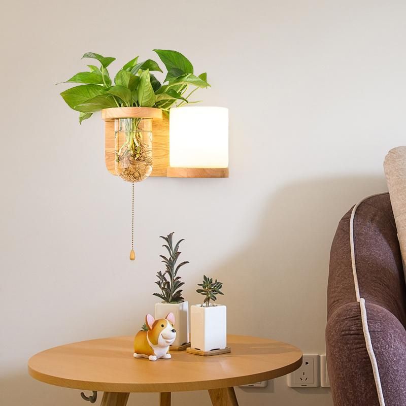 Living Room Solid Wood Aisle Dining Room Nordic Bedroom Wall Lamp