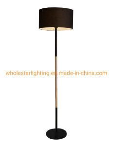 Wood Floor Lamp with Fabric Shade (WHF-991)