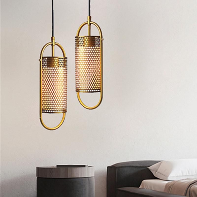 Nordic Pendant Lamp Loft Luxury Katryn Industrial Oval Capsule Mesh Cage Pendant Lamp (WH-AP-294)