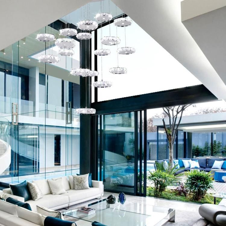 Living Room Interior LED Crystal Chandelier Lighting