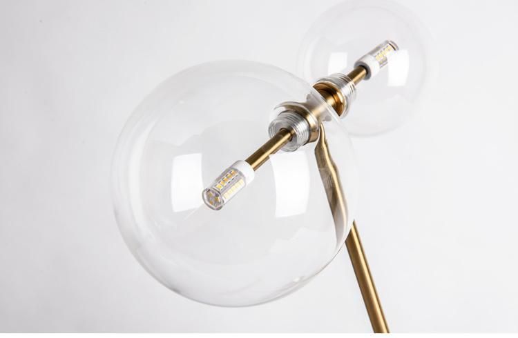 Modern Glass Desk Table Lamp in Gold for Living Room