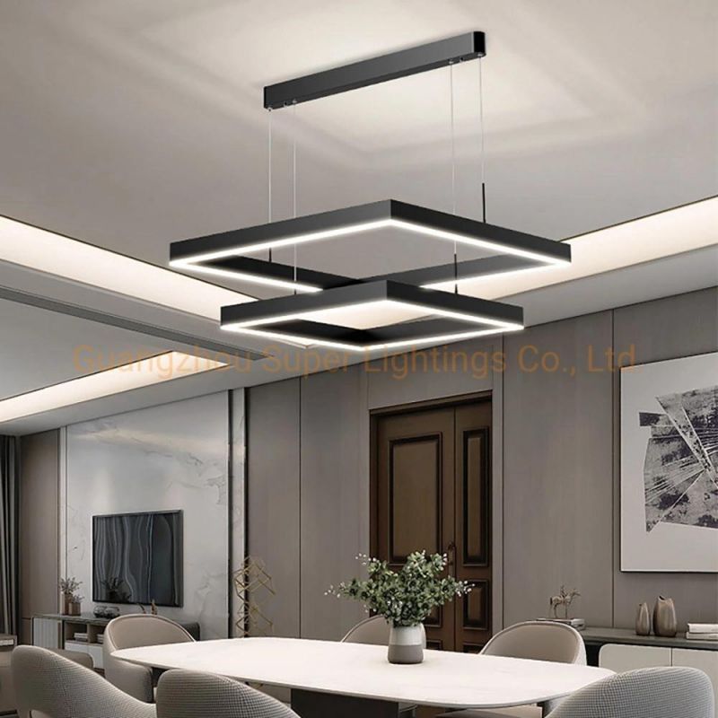 High Quality White Square Decorative Residential Coffee LED Ceiling Light