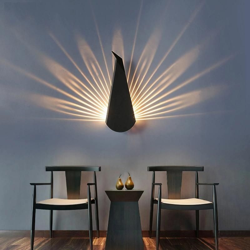 Modern Simple Personality Creative Staircase Corridor Light Peacock Bedroom Bedside Wall Lamp