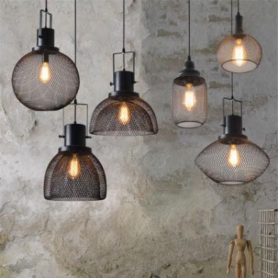 Loft Retro Black Hollow Pendant Lights Restaurant Shop Bar Table Shop Industrial Pendant Lights (WH-VP-108)