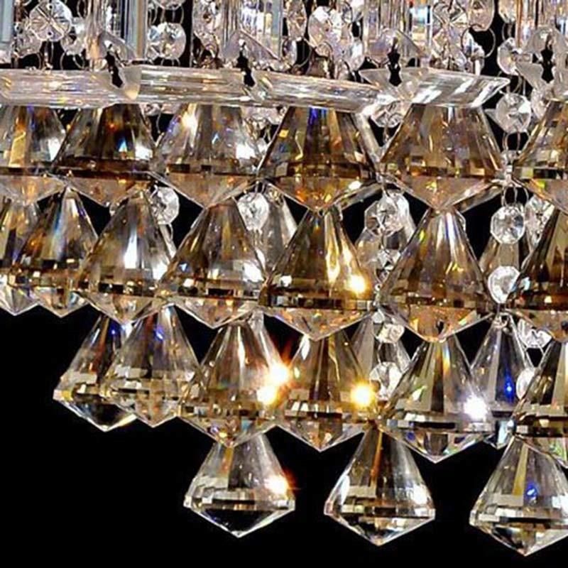 Oval Crystal Chandelier for Living Room Bedroom Hotel Ceiling Chandelier (WH-CA-55)