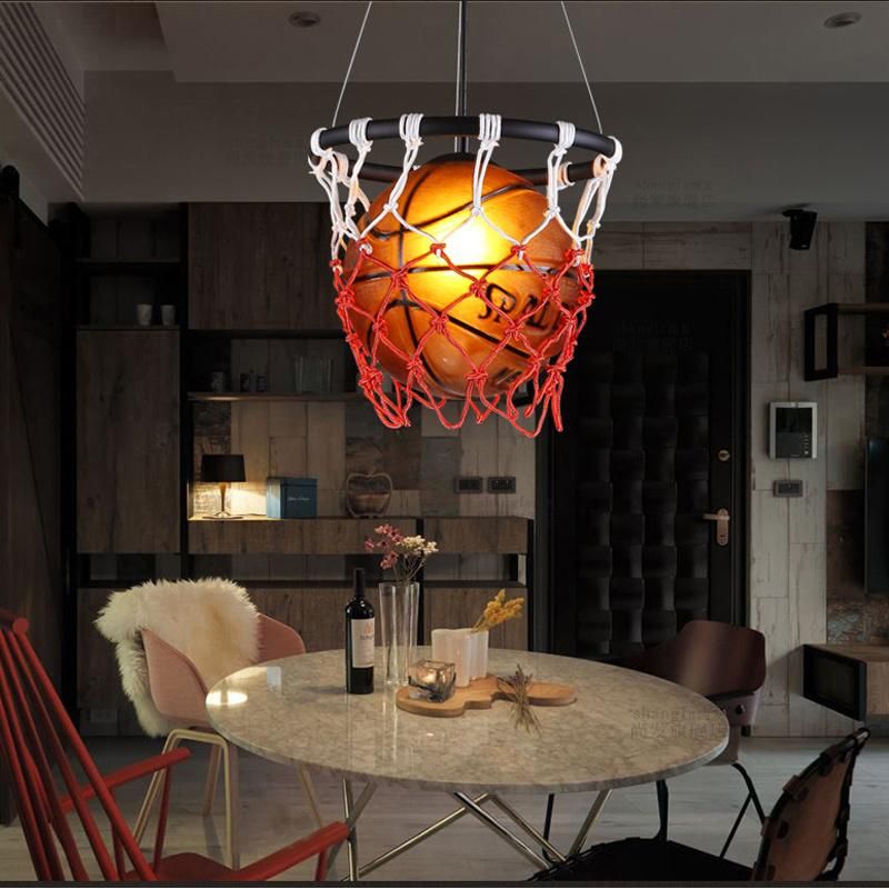 Vintage Pendant Lamp Restaurant Bar Cafe Lamp Creative Children′s Basketball Pendant Light (WH-MA-170)