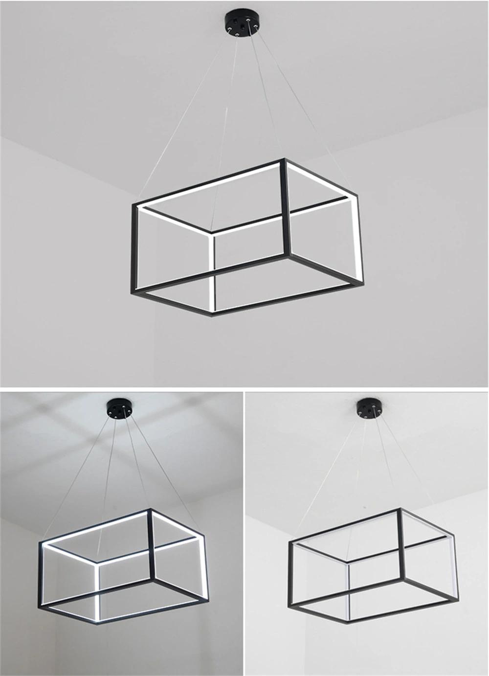 Modern Geometric Lines Triangle Pendant Lights Creative Personality Living Room Pendant Lamp Restaurant Dining Room Hanging Lamp